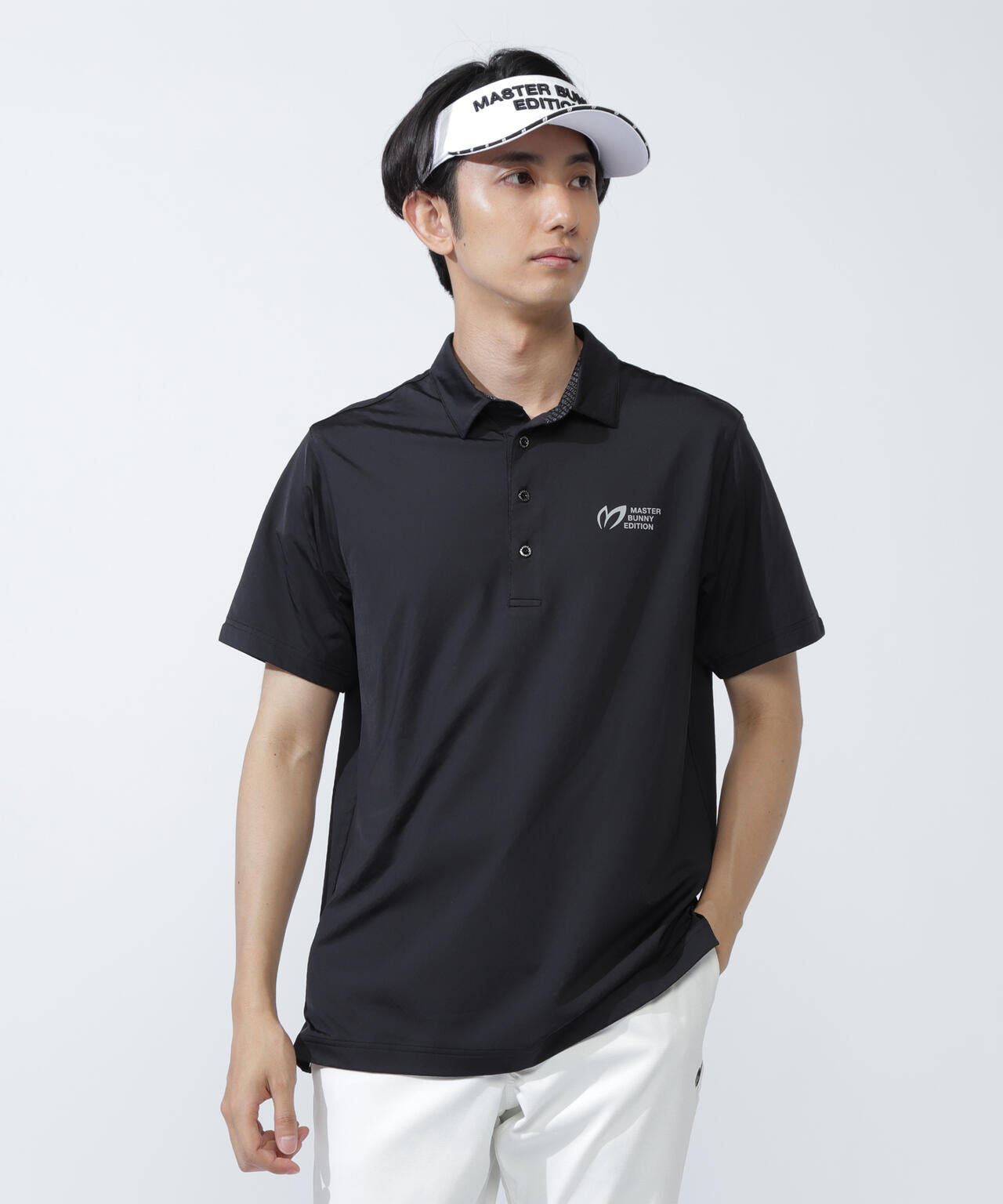 クロスミントサークルジャガード半袖ポロシャツ