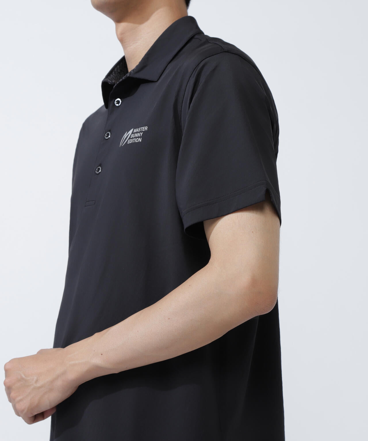 クロスミントサークルジャガード半袖ポロシャツ