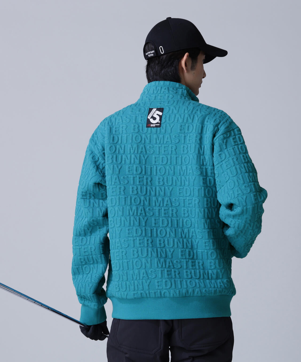 ロゴキルトジャガードハーフジップアップ