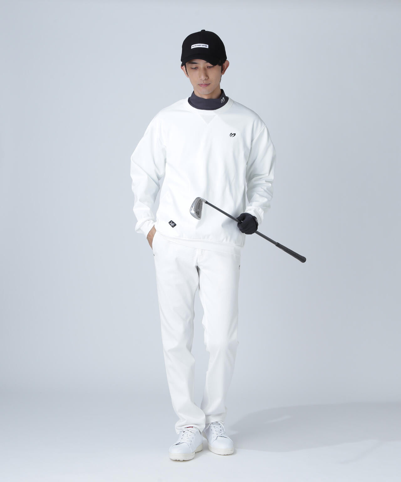 起毛トリコットクルーネックプルオーバー