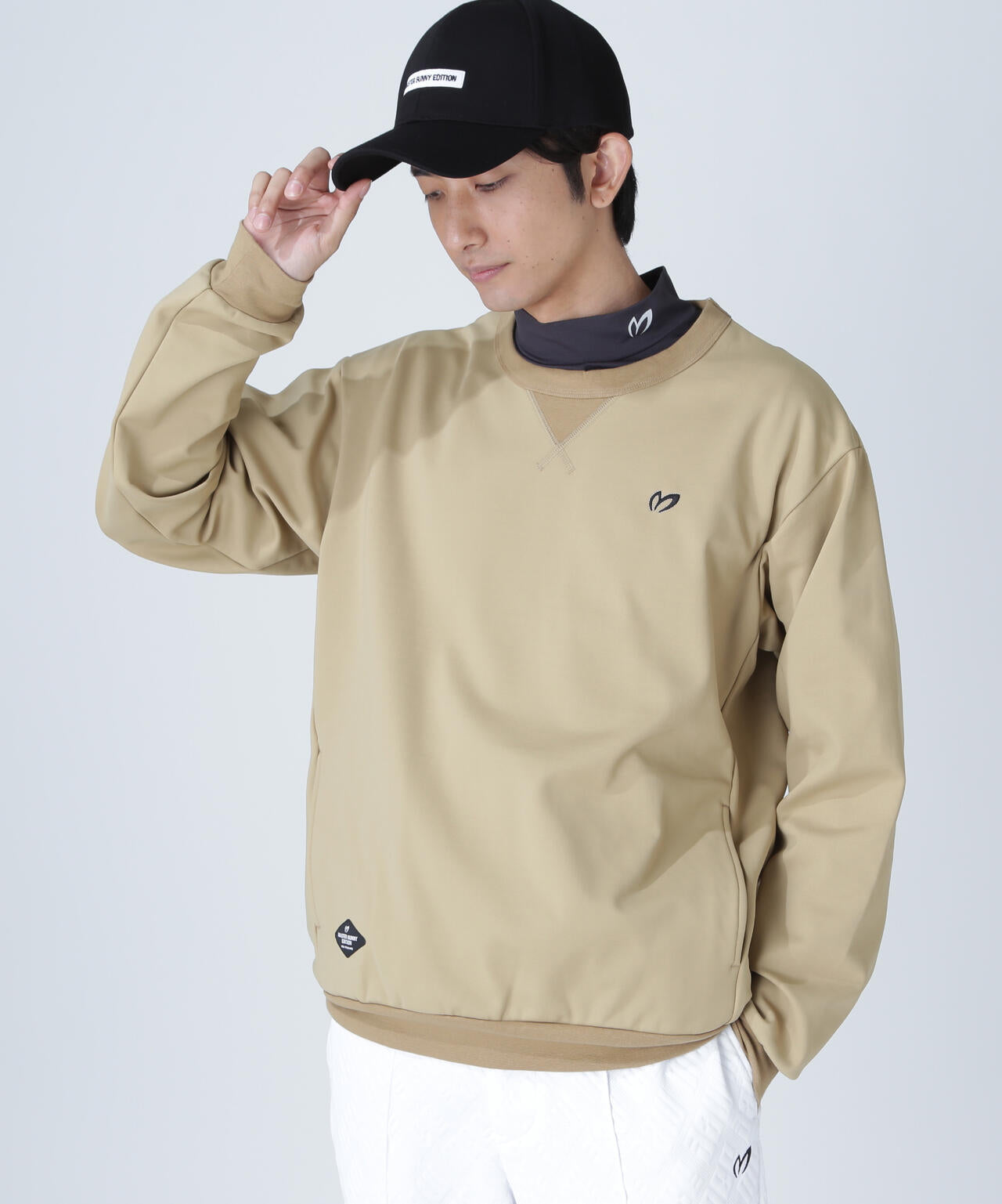 起毛トリコットクルーネックプルオーバー