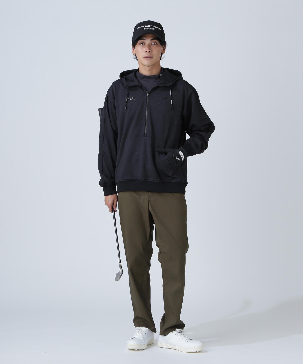 幾何学柄ジャガードフーディプルオーバー | MASTER BUNNY EDITION