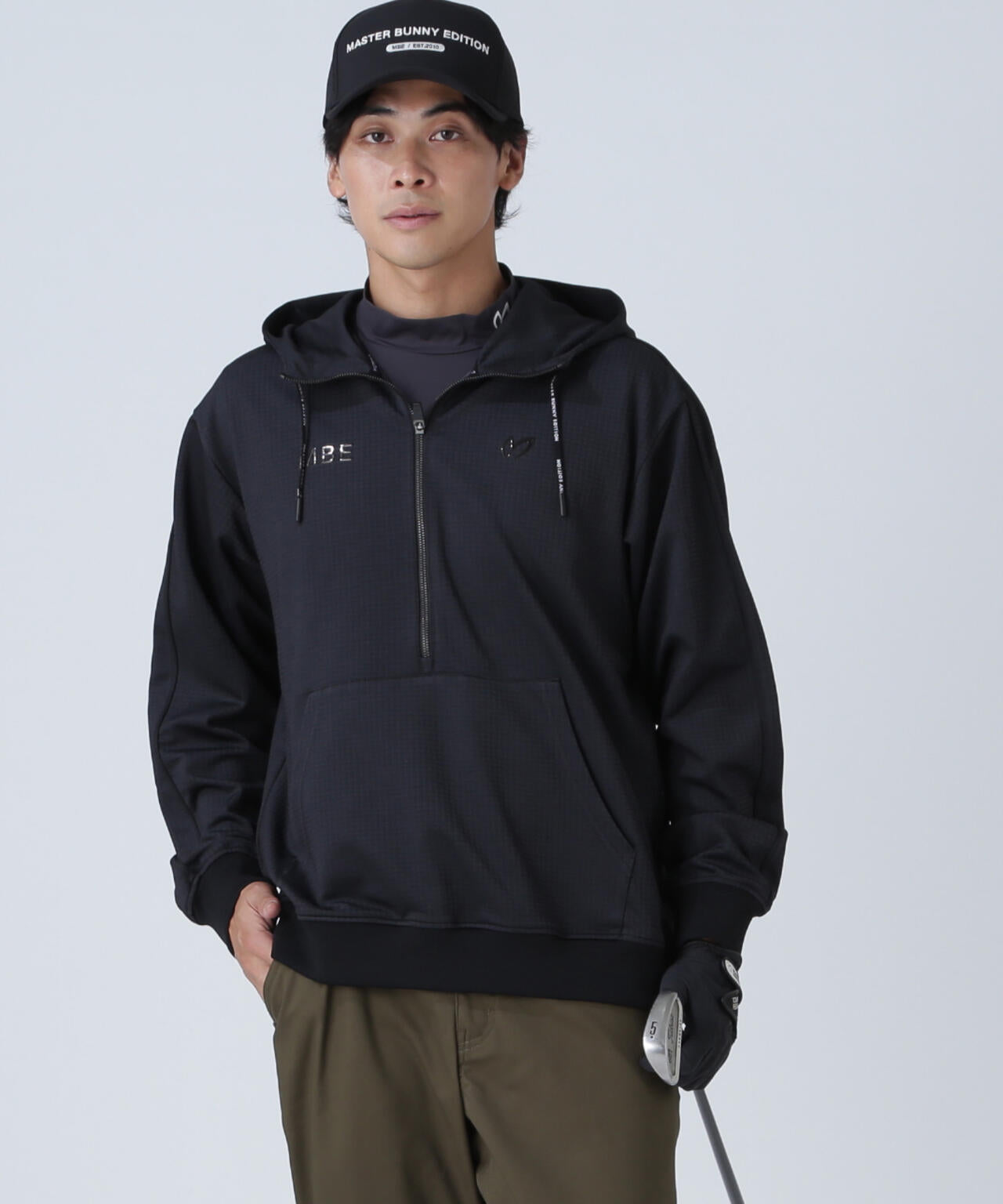 幾何学柄ジャガードフーディプルオーバー | MASTER BUNNY