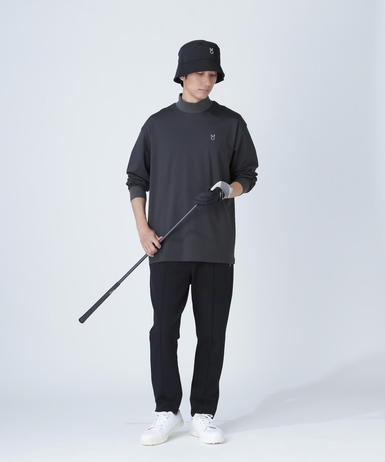 【上田桃子プロコラボカラーあり】Shine Ry/Nyストレッチポンチ長袖ハイネックカットソー