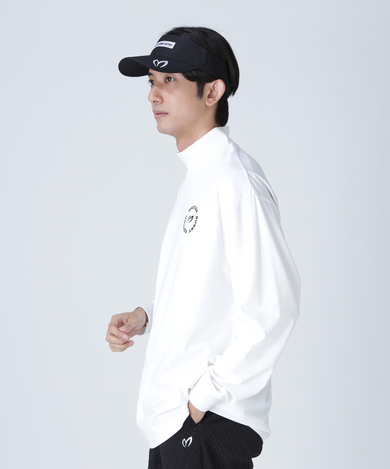 【上田桃子プロコラボカラーあり】Shine Ry/Nyストレッチポンチ長袖ハイネックカットソー