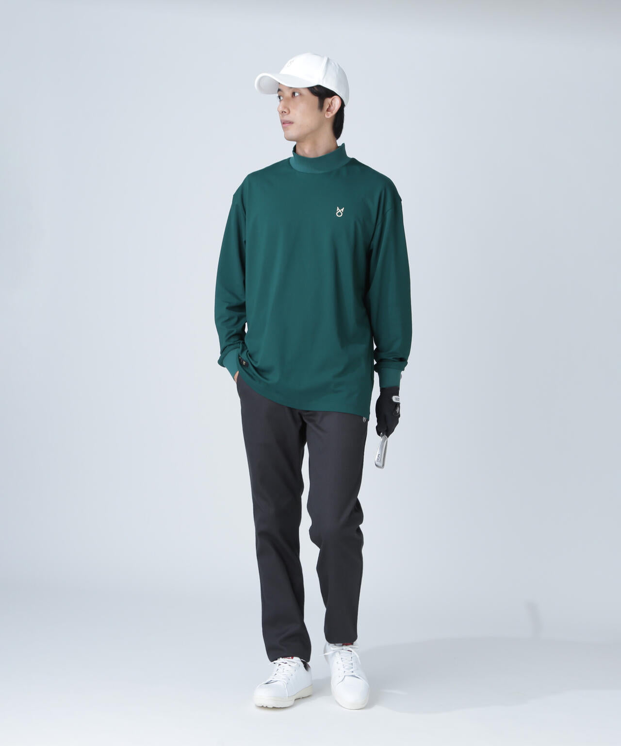 【上田桃子プロコラボカラーあり】Shine Ry/Nyストレッチポンチ長袖ハイネックカットソー