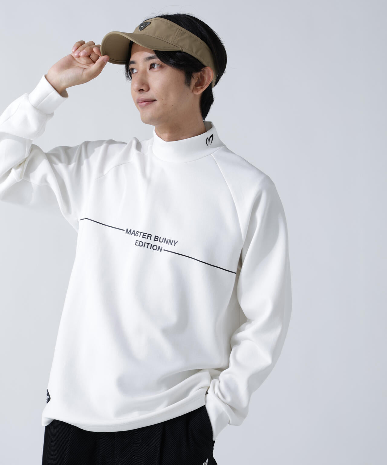 T/Rダンボール長袖ハイネックカットソー