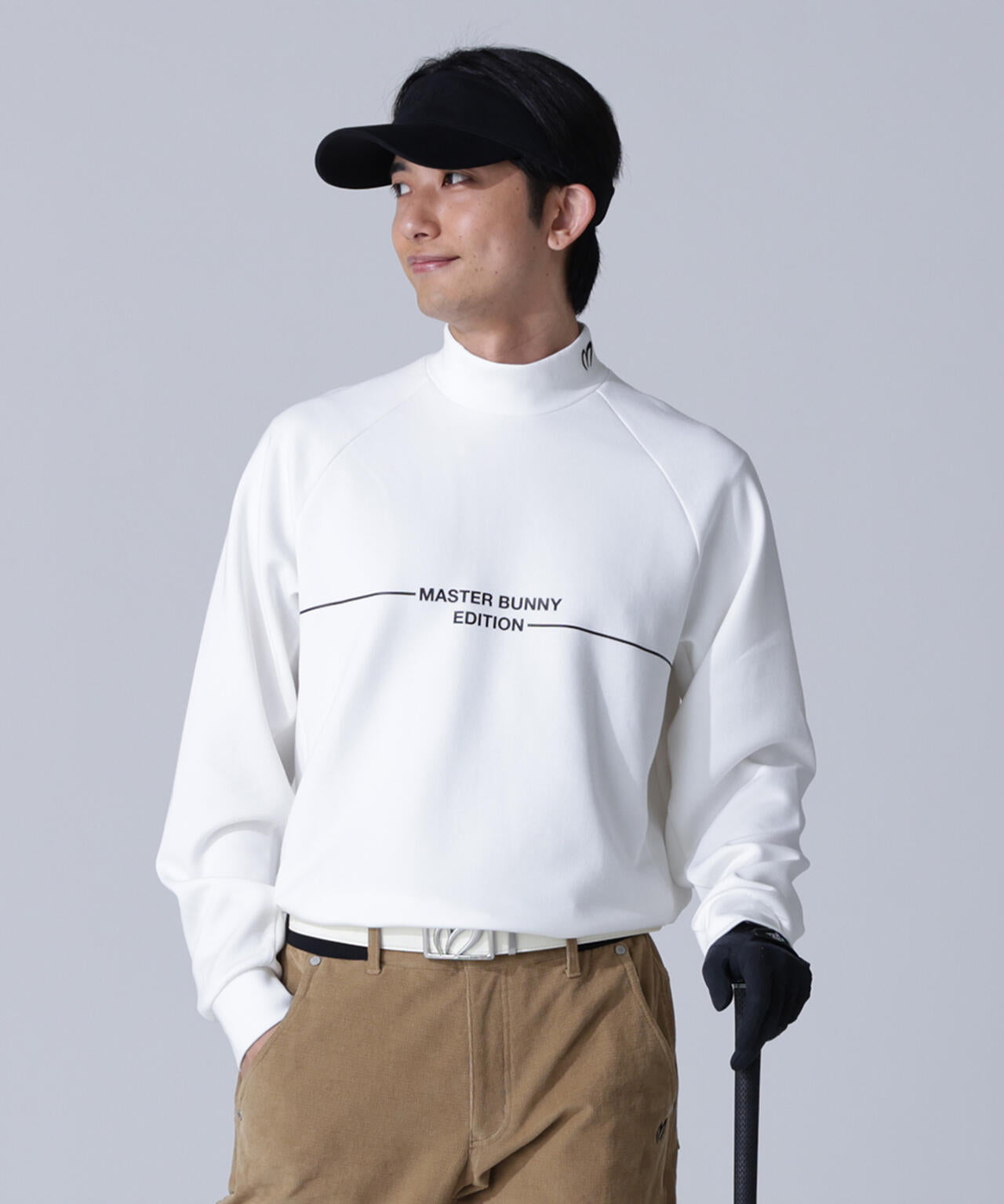 T/Rダンボール長袖ハイネックカットソー