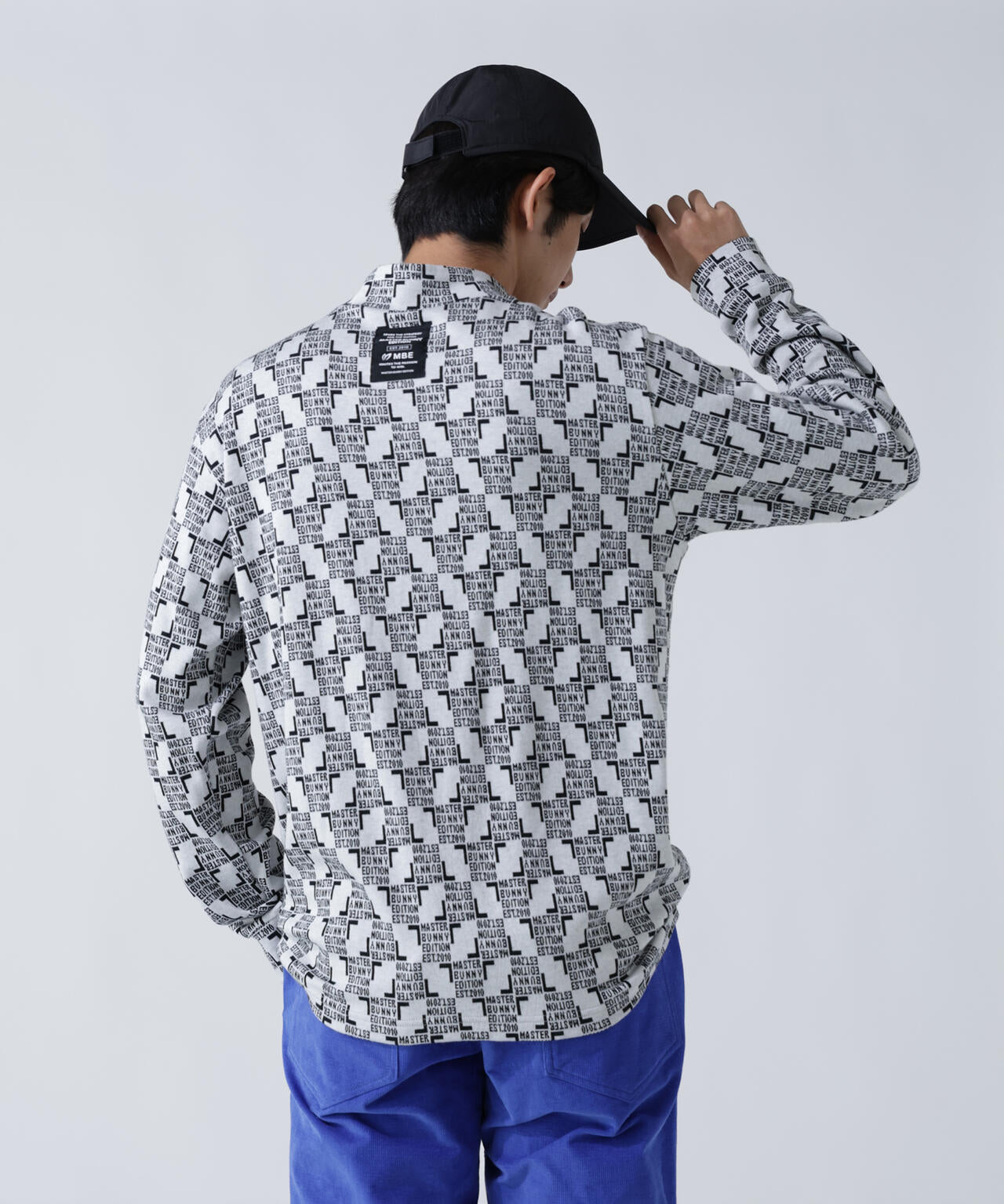 チェッカージャガード裏起毛長袖モックネックカットソー | MASTER