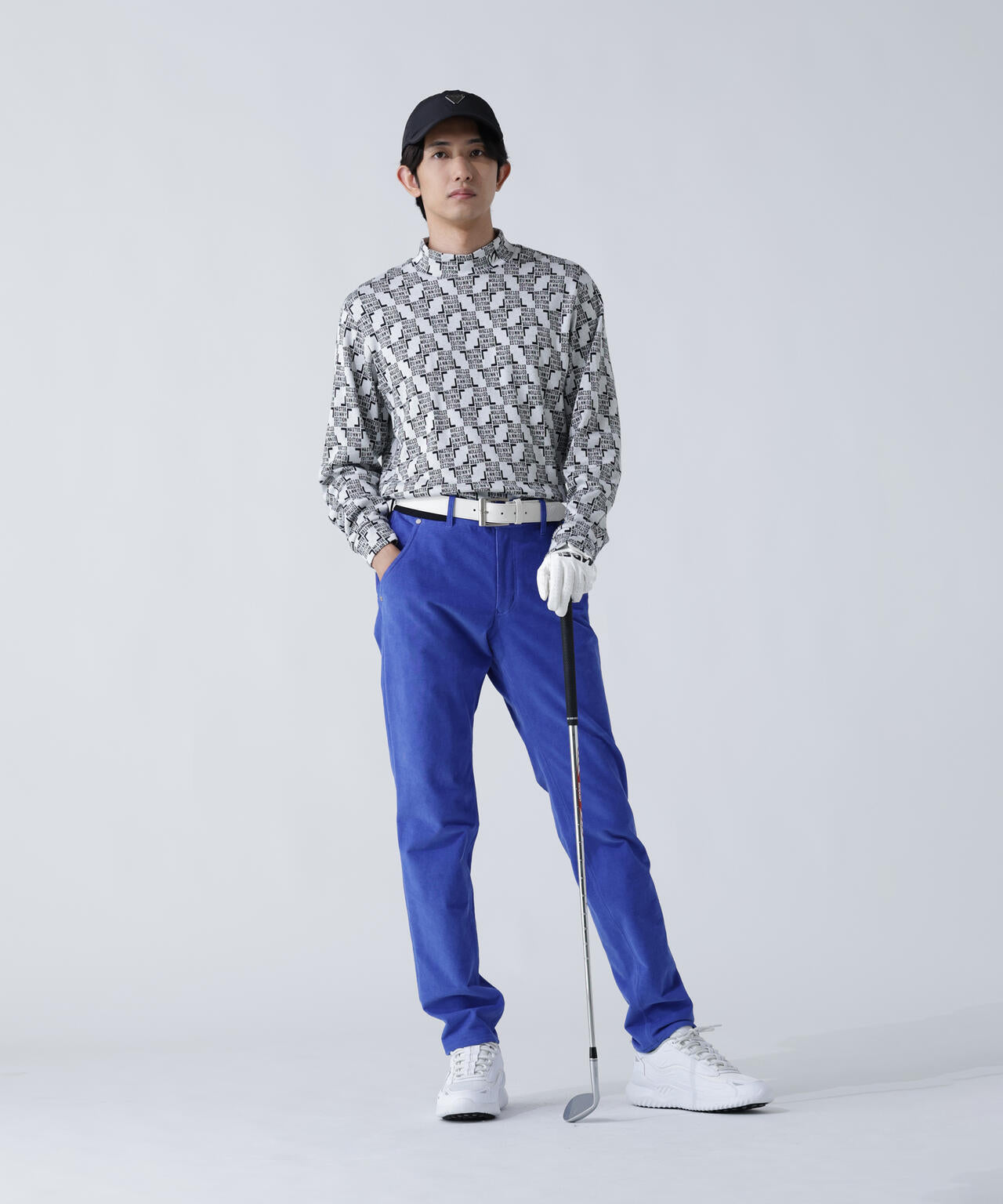 チェッカージャガード裏起毛長袖モックネックカットソー | MASTER