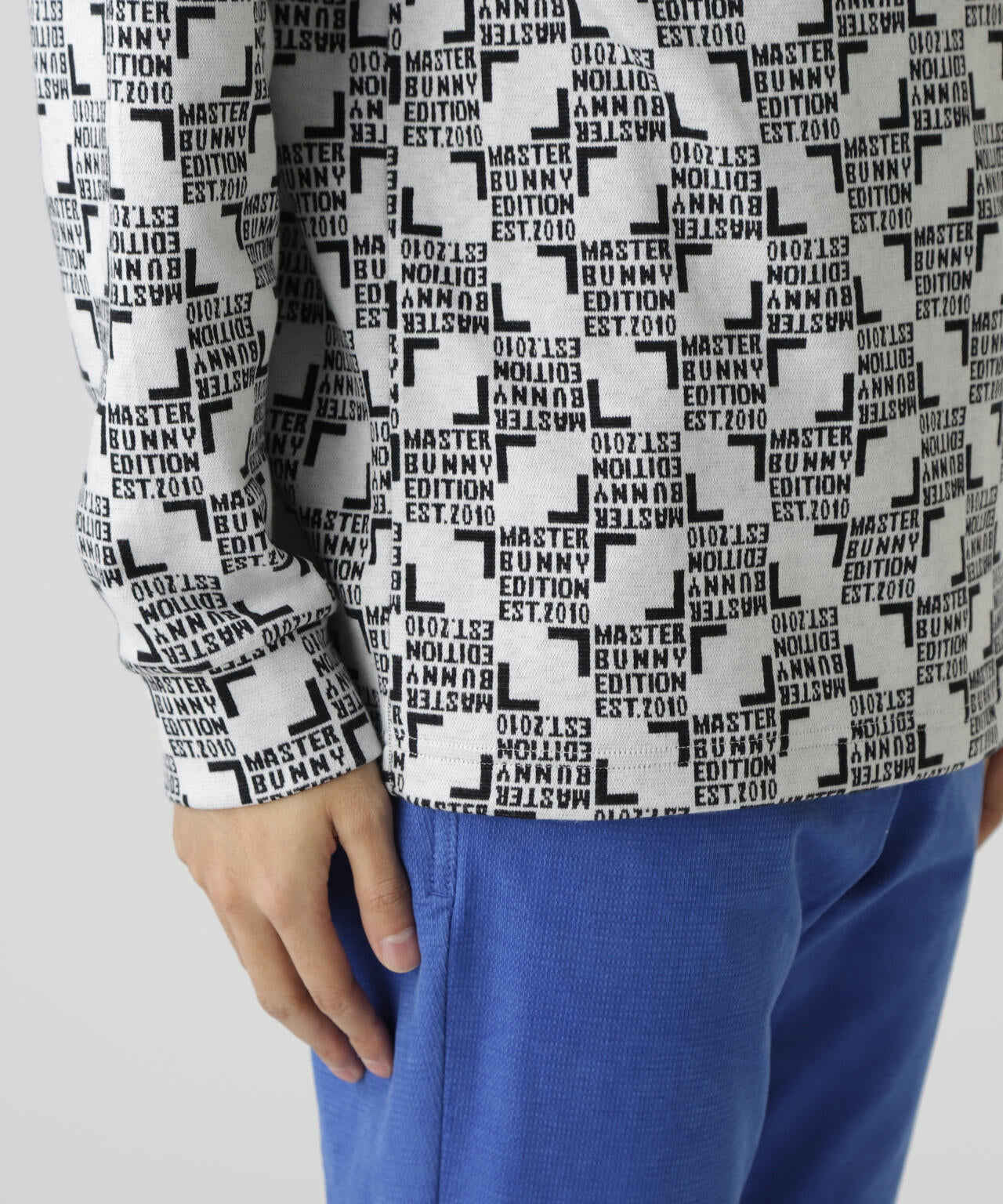 チェッカージャガード裏起毛長袖モックネックカットソー | MASTER