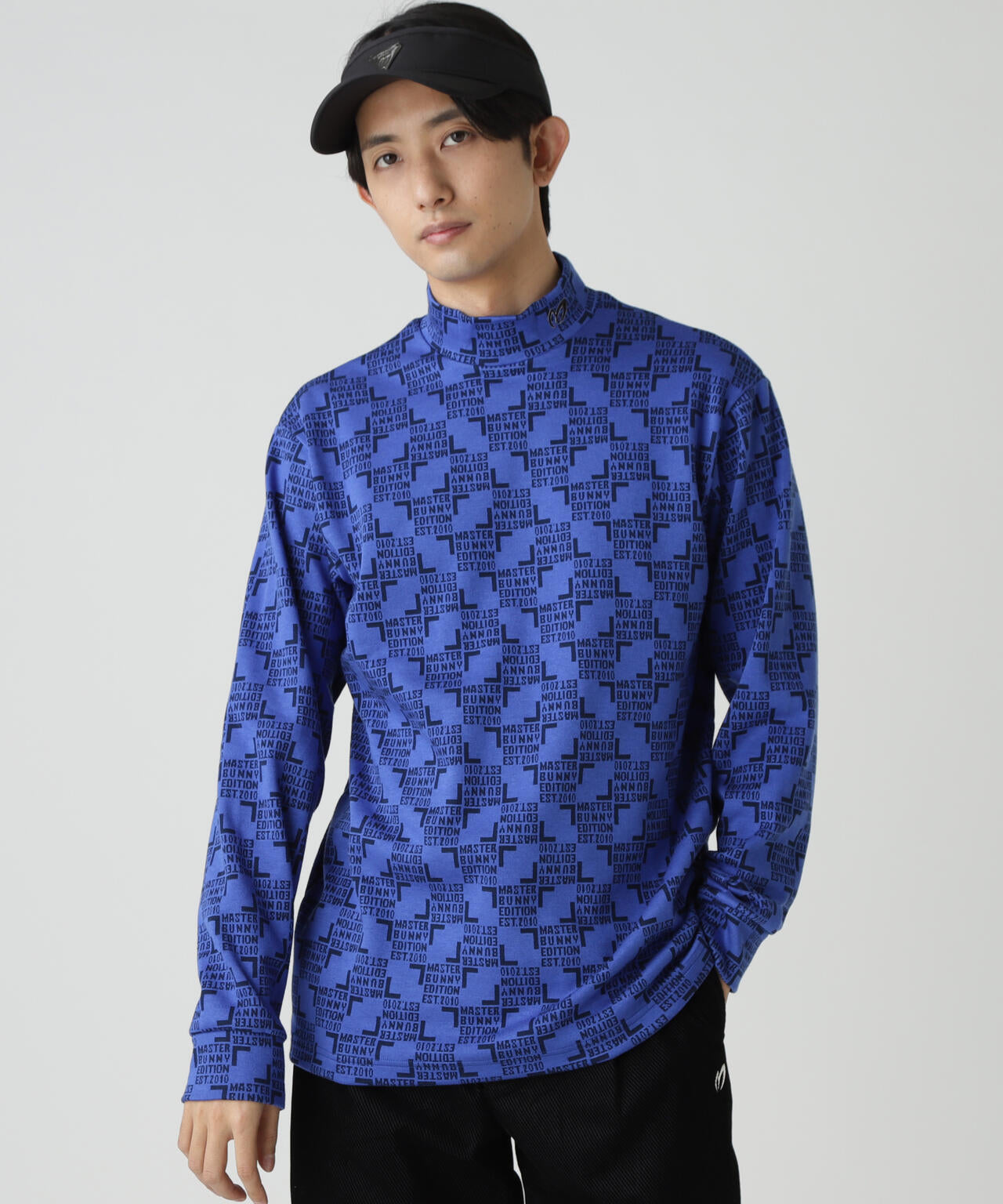 チェッカージャガード裏起毛長袖モックネックカットソー | MASTER