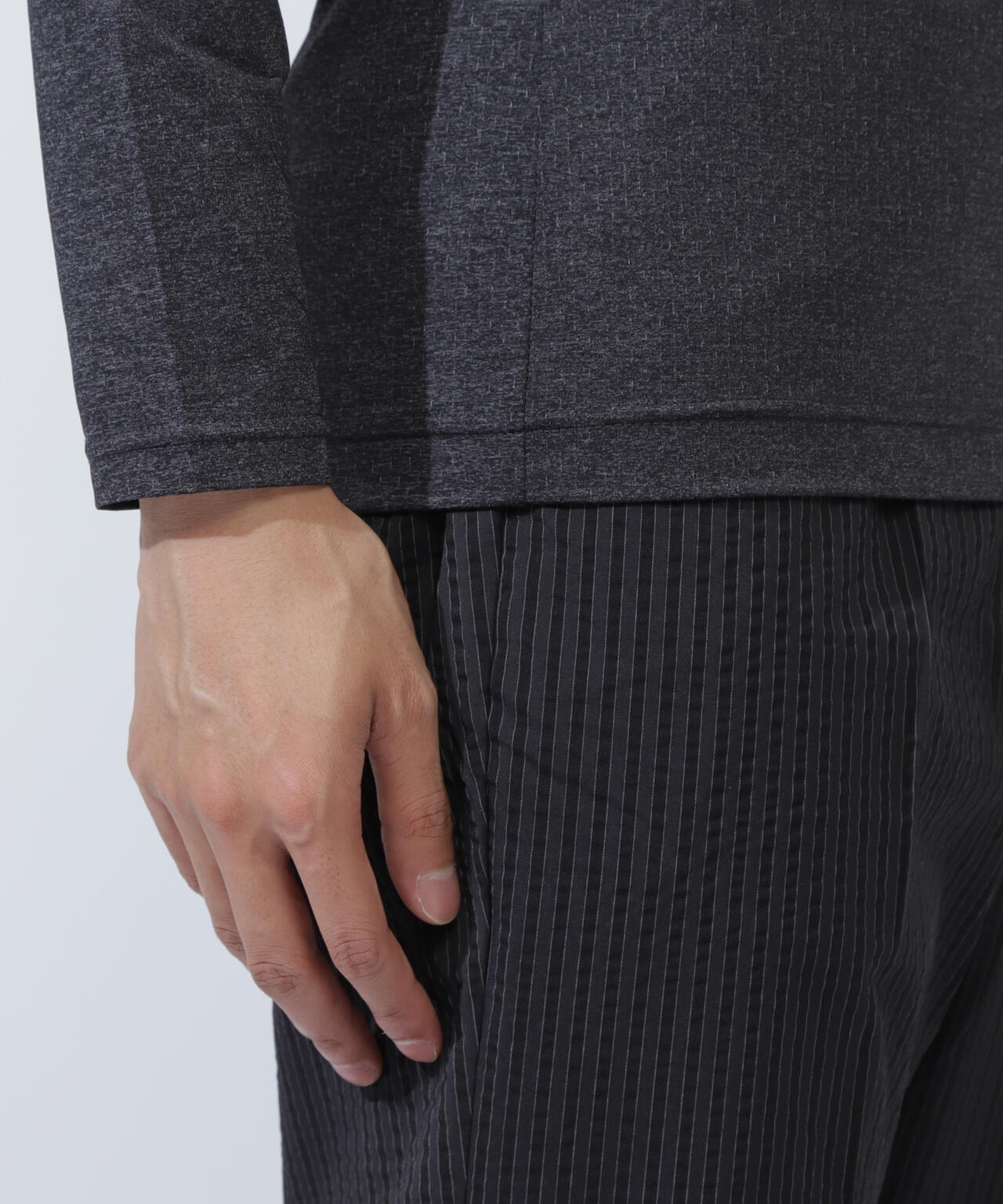 ボックスナイロンベア天竺長袖Uネックカットソー | MASTER BUNNY