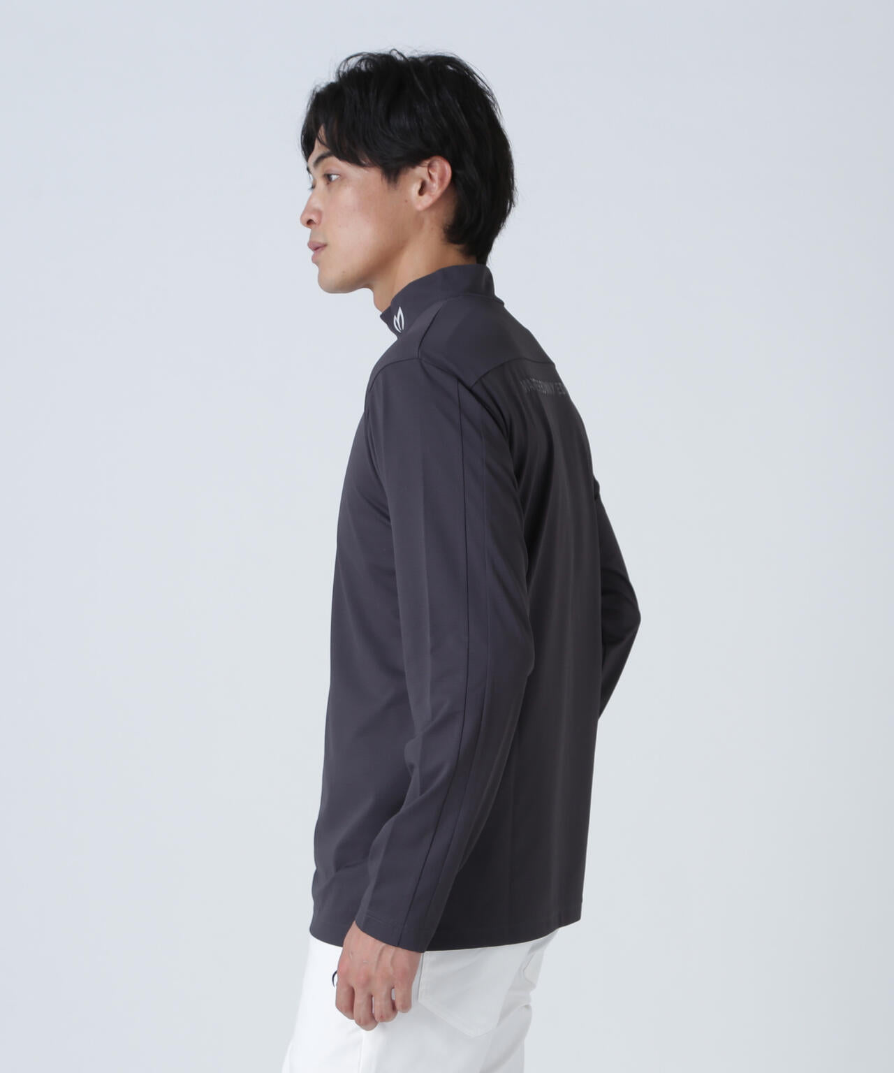 ドット長袖ハイネックカットソー