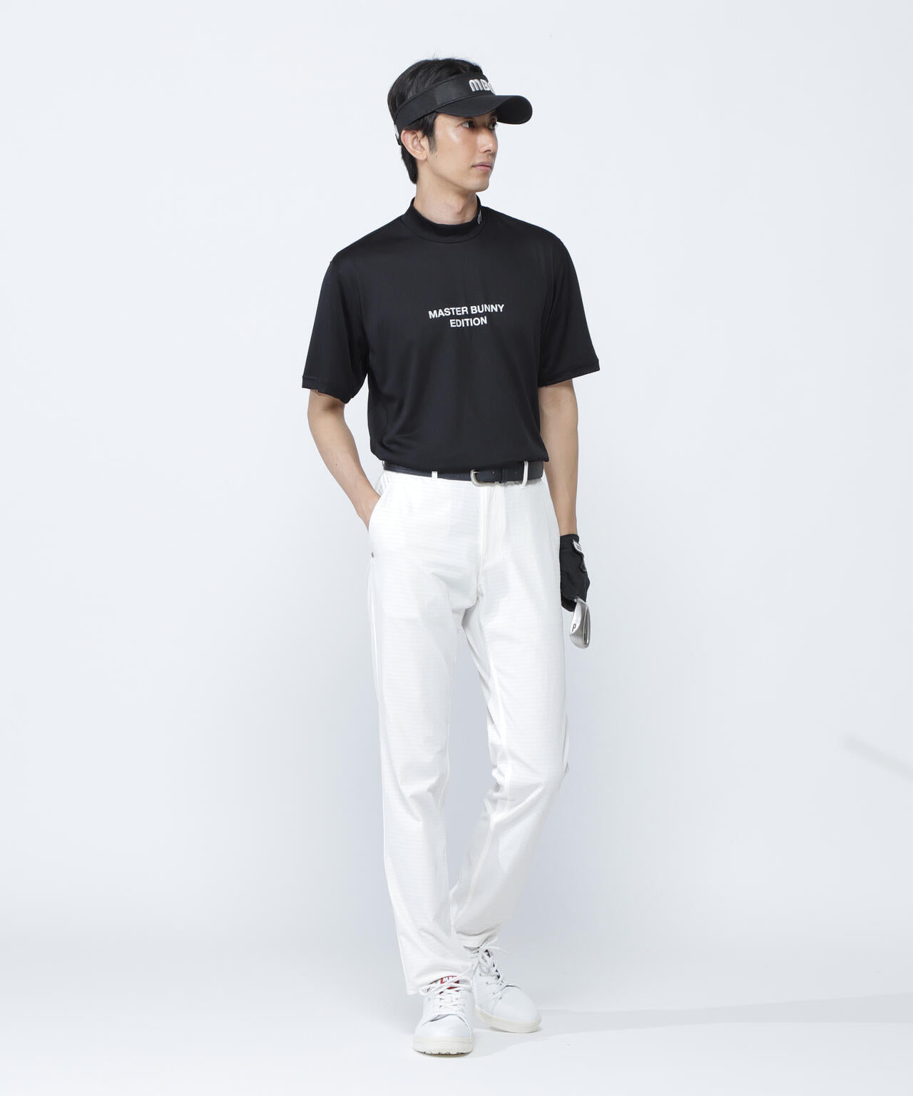 ベアメッシュ半袖モックネックカットソー