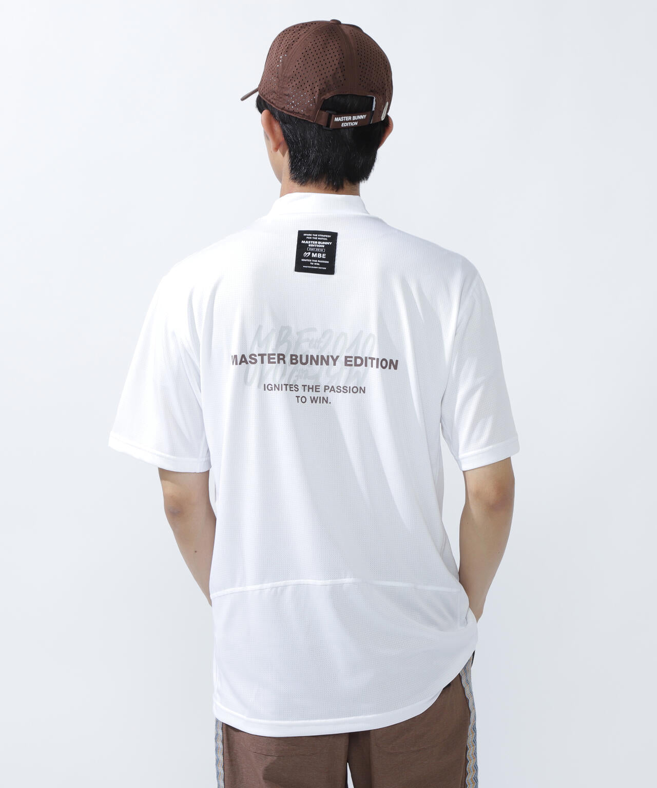 ベアメッシュ半袖モックネックカットソー