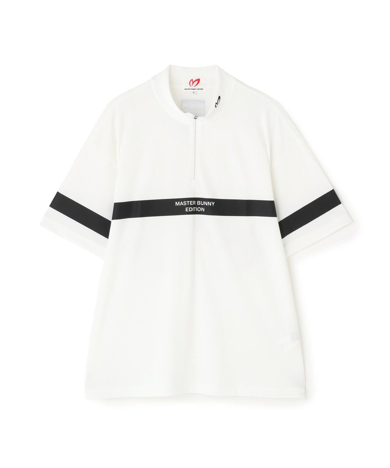 フルダルメッシュ半袖ハーフジップアップカットソー