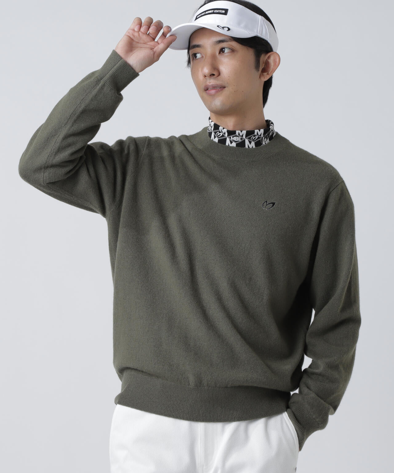 上田桃子プロコラボカラーあり】カシミヤクルーネックニットプル