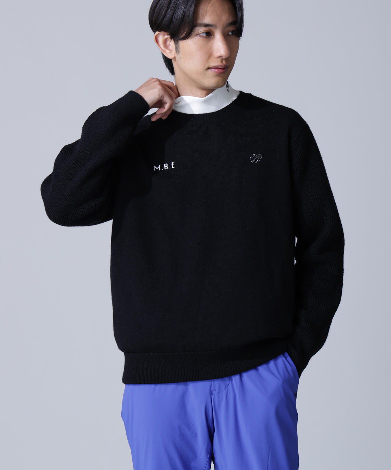 裏付きクルーネックニットプルオーバー | MASTER BUNNY EDITION