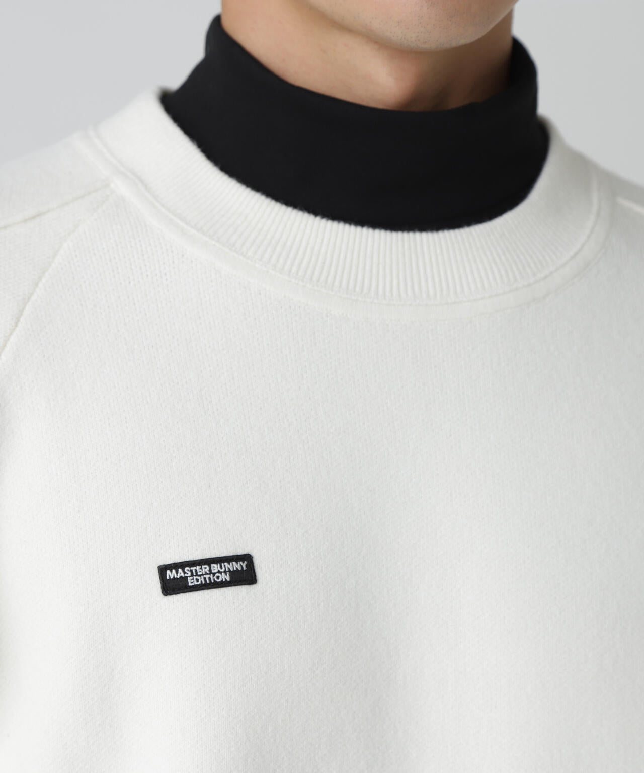 MASTER BUNNY EDITION カシミヤ混セーター ホワイト系 メンズ Wジャガードプルオーバー | MASTER BUNNY EDITION（マスター