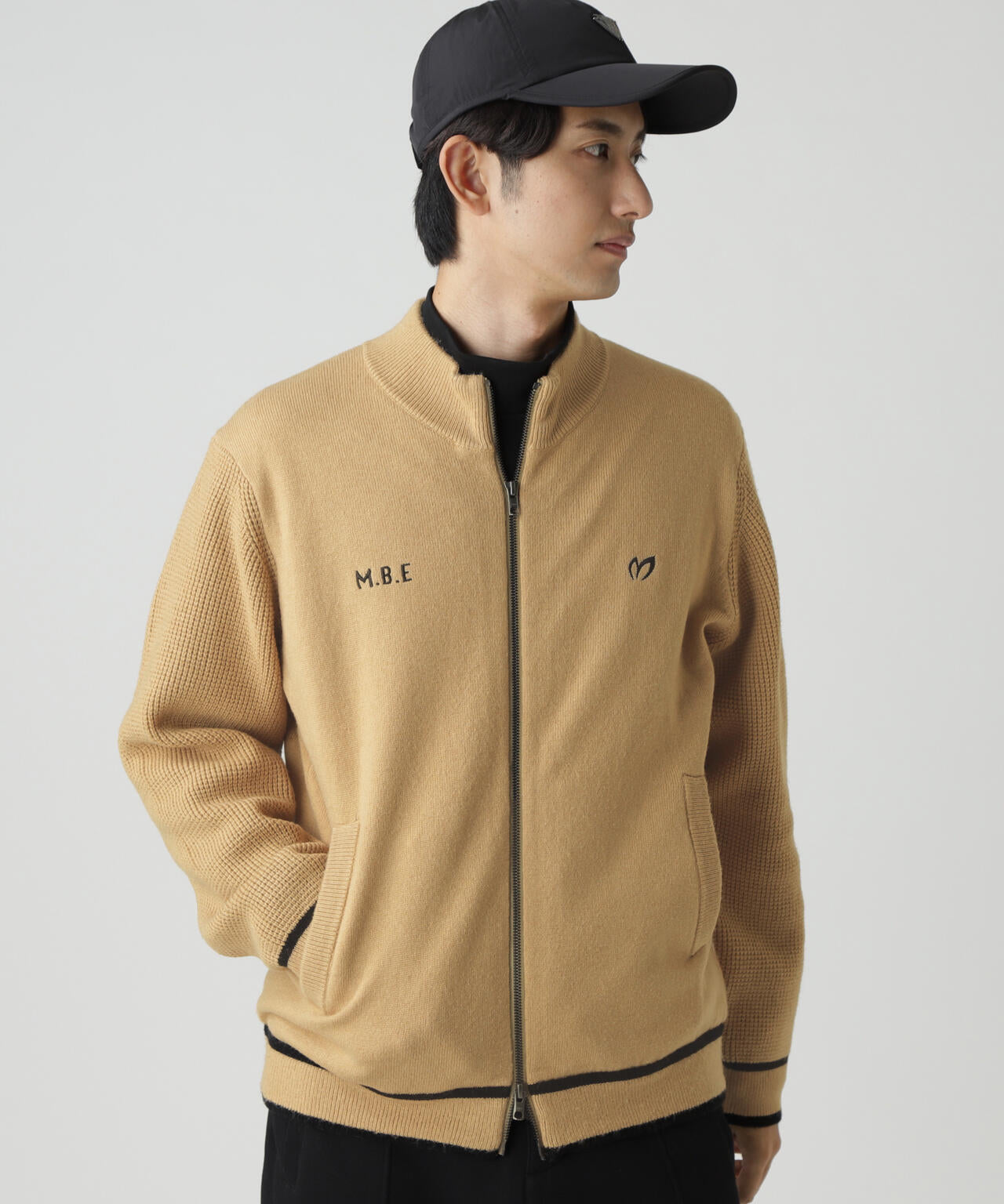 裏付きジップアップニットブルゾン | MASTER BUNNY EDITION（マスター
