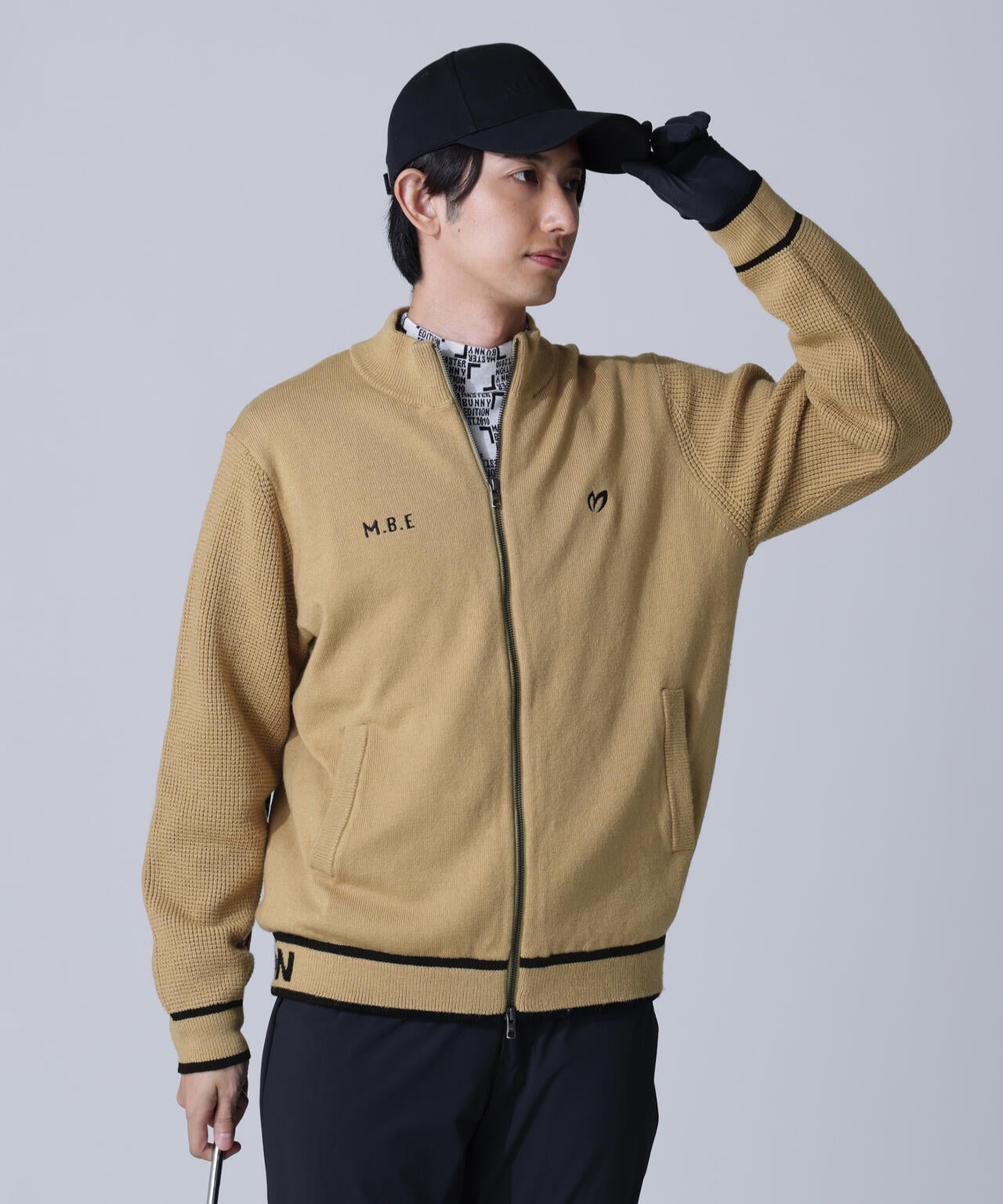 裏付きジップアップニットブルゾン | MASTER BUNNY EDITION（マスター
