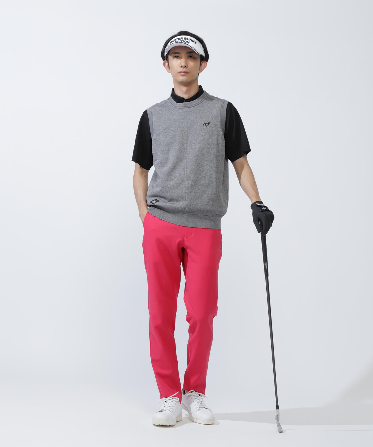 クルーネックニットベスト