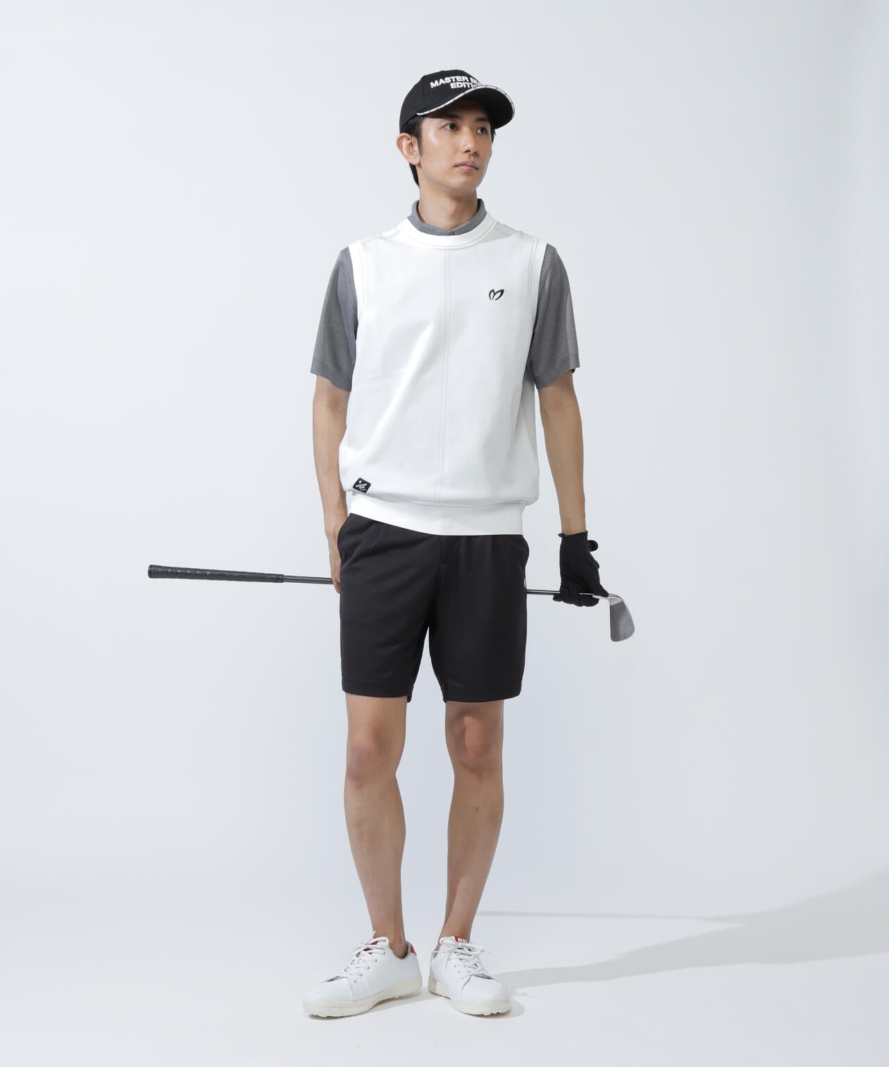 クルーネックニットベスト