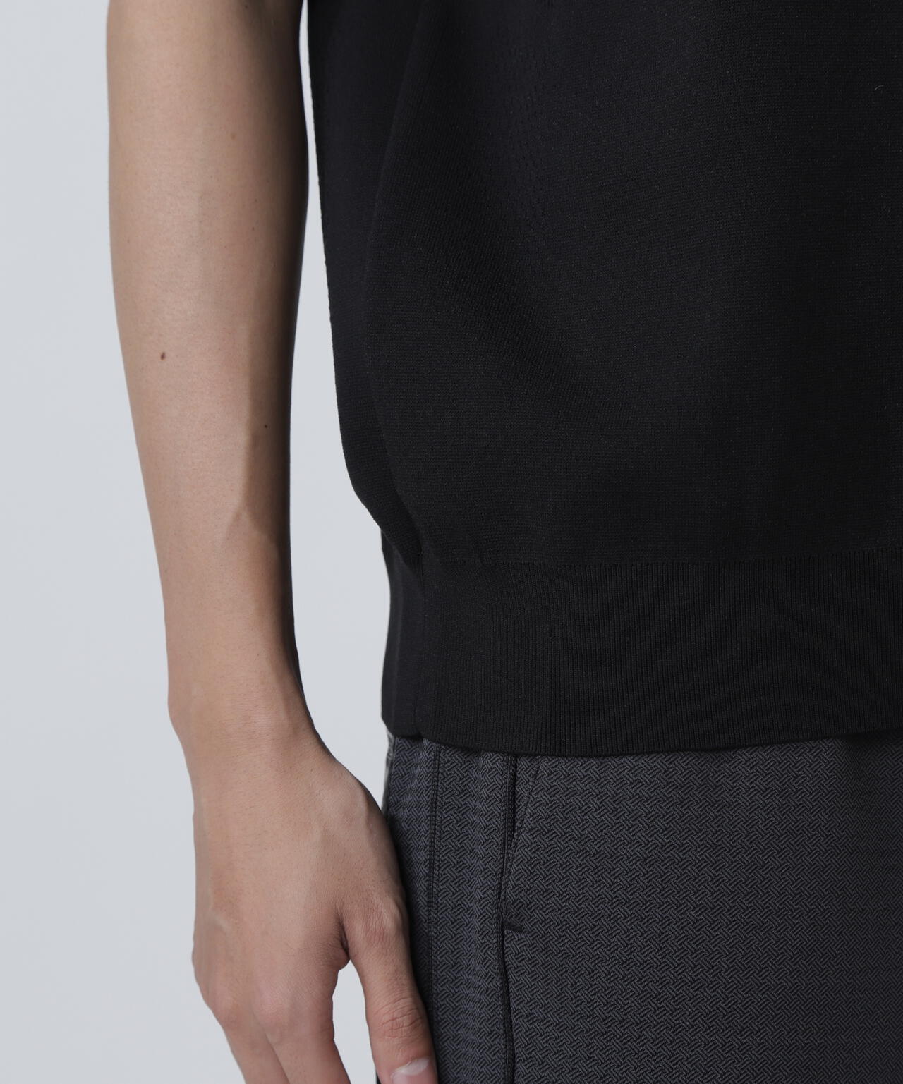 マスターバニー　半袖ニット ドット半袖ハイネックカットソー | MASTER BUNNY EDITION