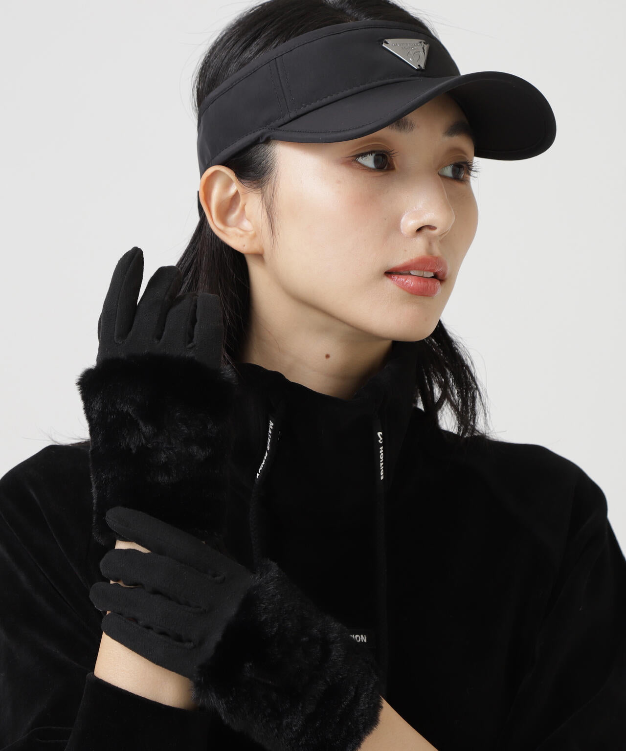 フェイクファーグローブ (両手用) (LADIES)