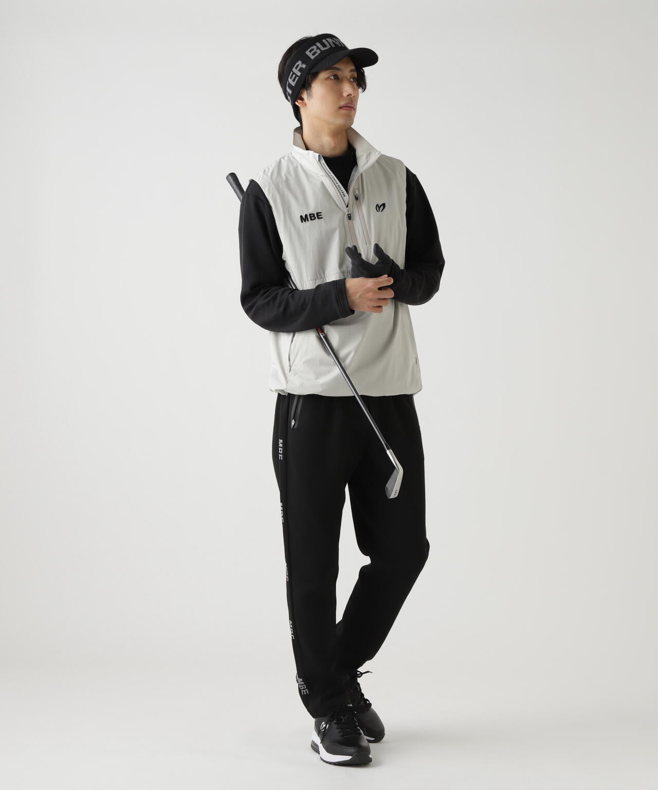 カジナイロンストレッチハーフジップアップベスト