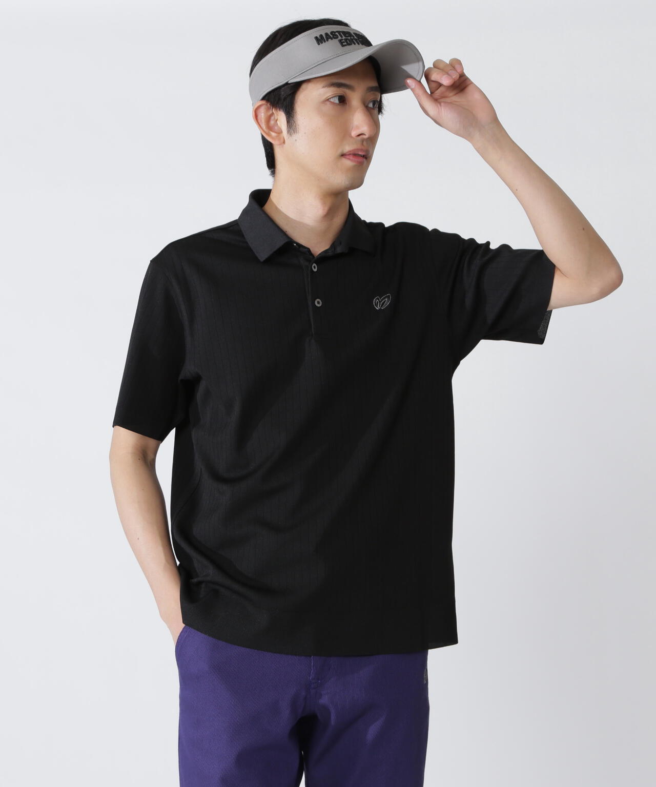 リブスタート針抜きスムース半袖ポロシャツ | MASTER BUNNY EDITION