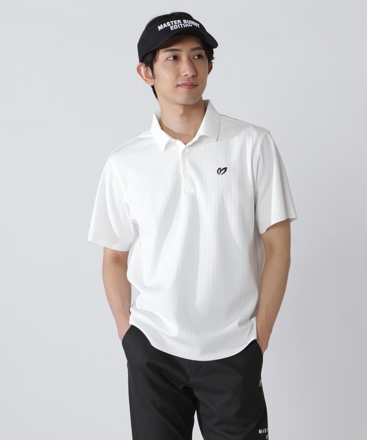 リブスタート針抜きスムース半袖ポロシャツ | MASTER BUNNY EDITION