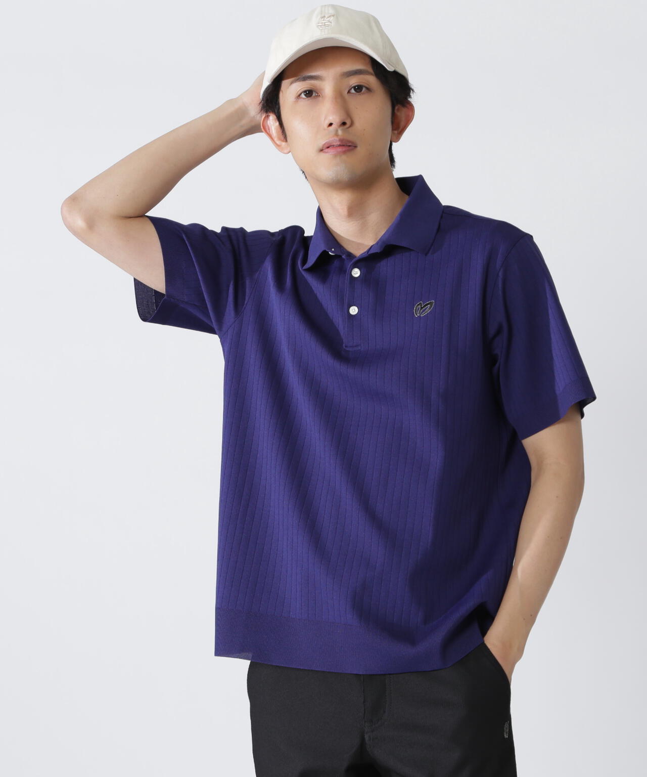 リブスタート針抜きスムース半袖ポロシャツ | MASTER BUNNY EDITION