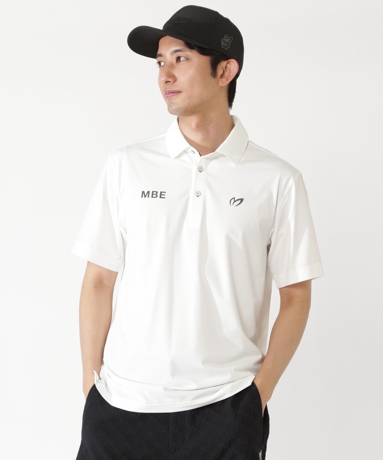 ベア天半袖ポロシャツ