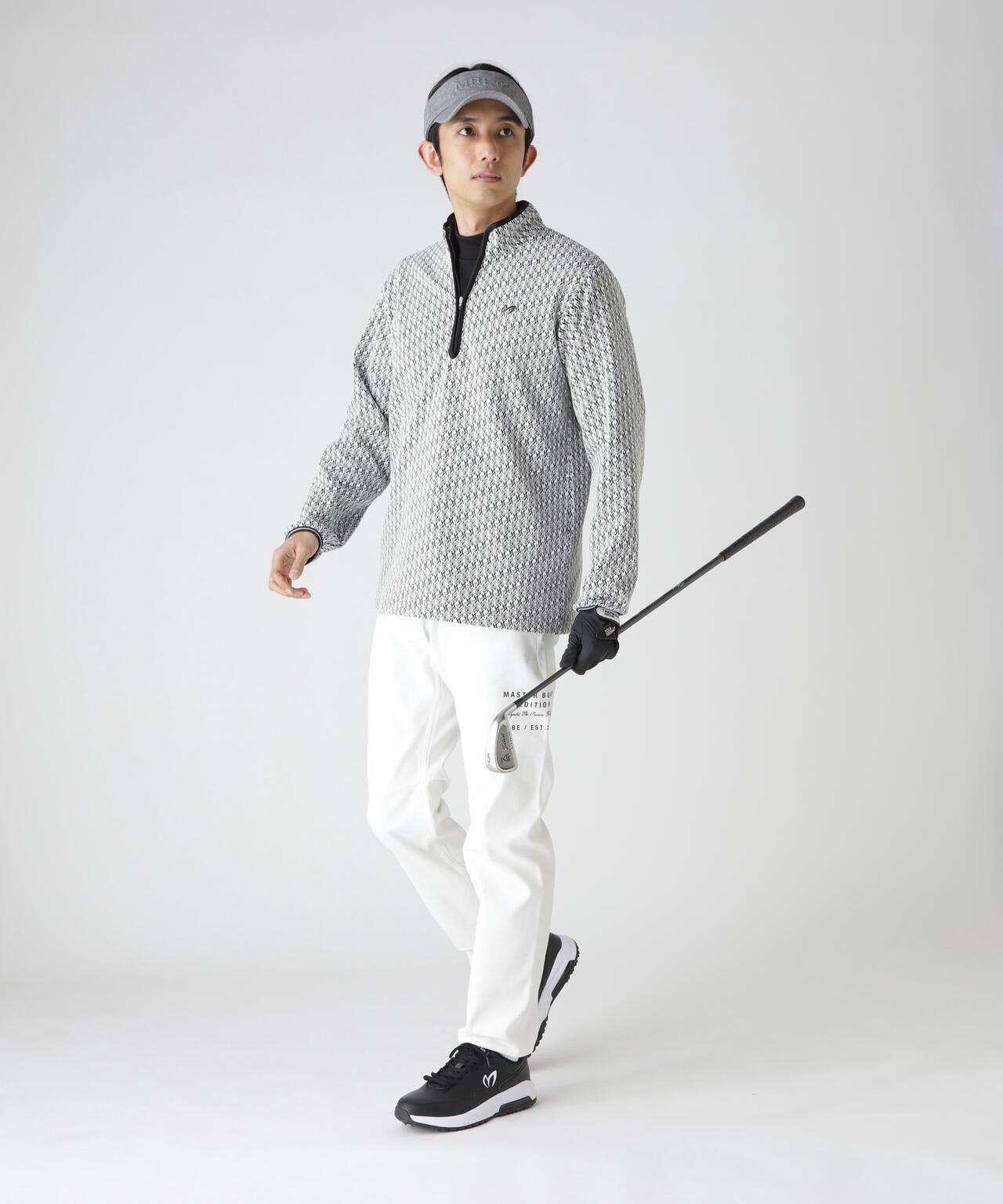 マスターバニー　ピンドッド柄ジャガード フルジップカットソージャケット　パーカー マスターバニーピンドッド柄ジャガード フルジップカットソー