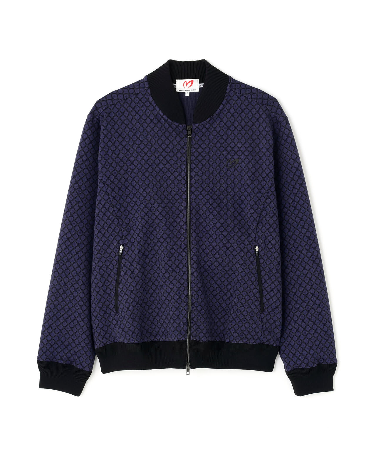 小紋ジャガードジップアップカットブルゾン