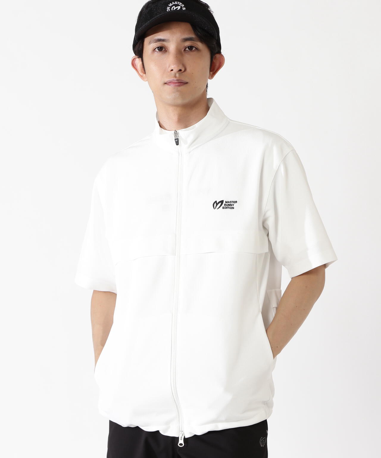 ポリエステルニットドビー半袖フルジップカットソー | MASTER BUNNY