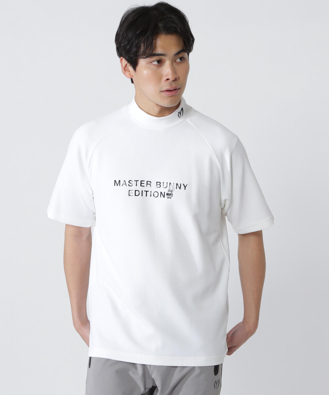 【SWAGGY BUNNY】ナイロンスムース半袖ハイネックカットソー