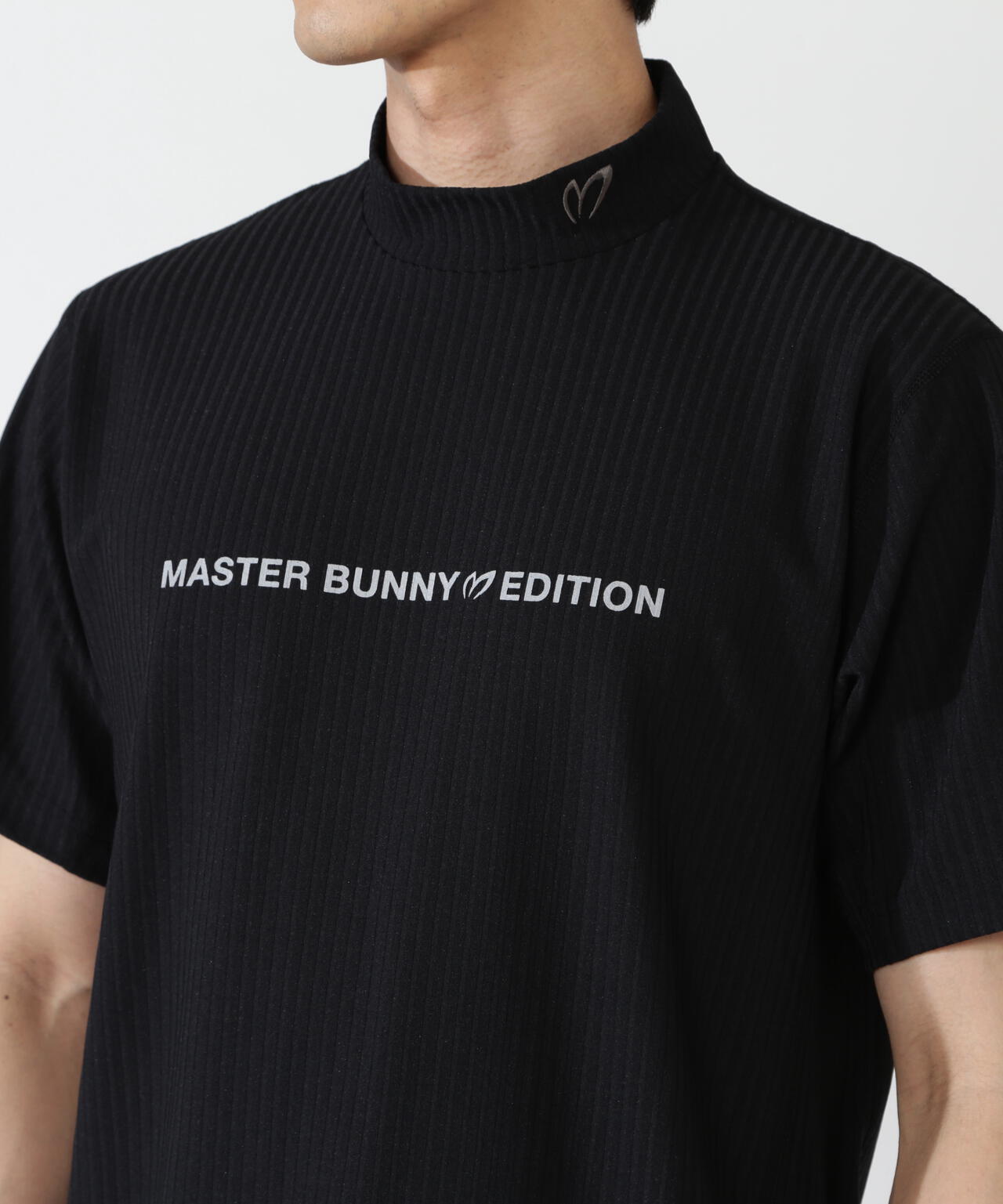サッカーストライプ半袖ハイネックカットソー | MASTER BUNNY EDITION