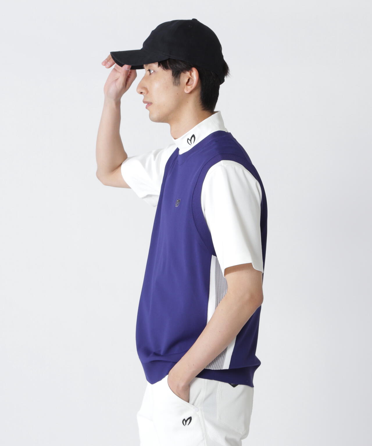 MASTER BUNNY EDITION ネイビー ニットベスト サイズ6 ニットベスト | MASTER BUNNY EDITION（マスターバニーエディション