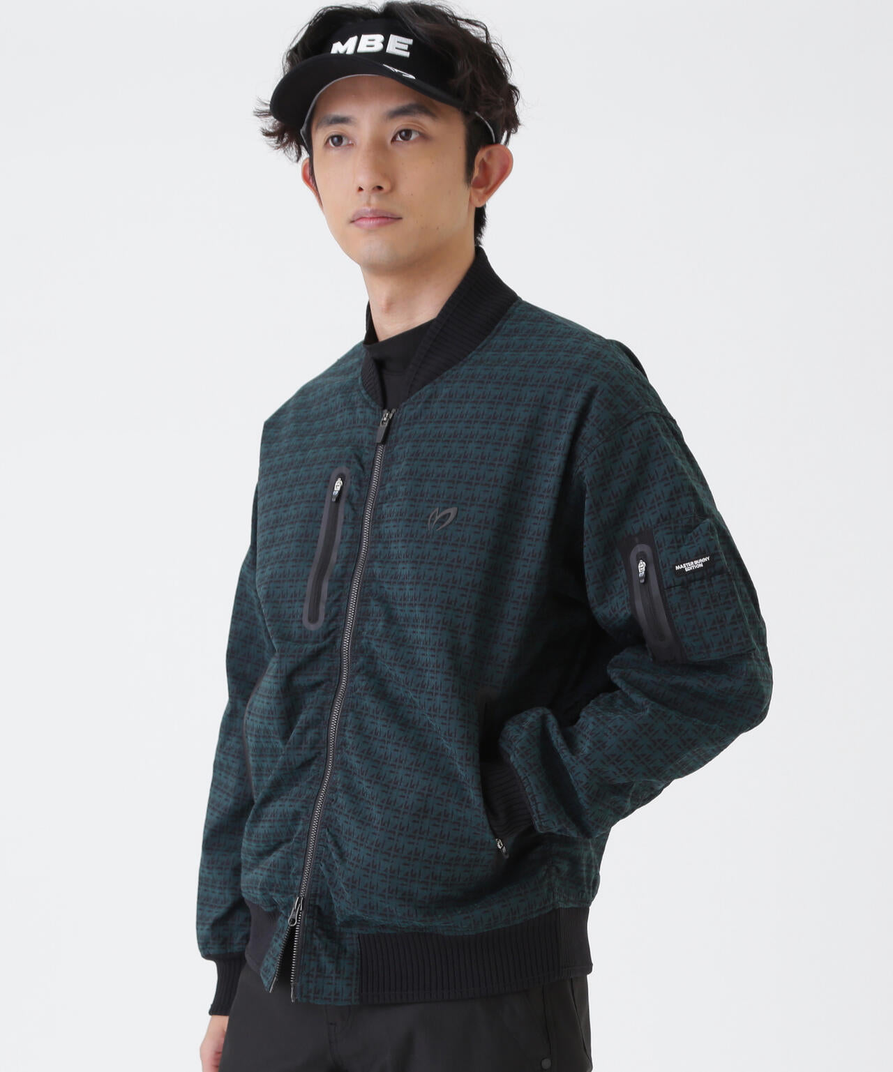 ジオメトリックチェックジャガードブルゾン (MENS) | MASTER BUNNY