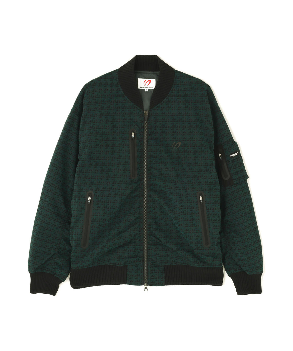 ジオメトリックチェックジャガードブルゾン (MENS)