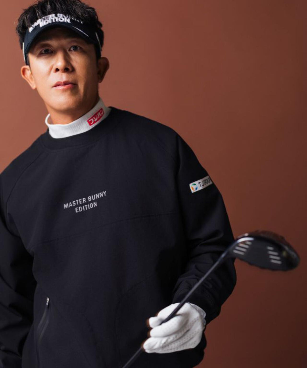 ポリストレッチクルーネックプルオーバー ＜無地＞ (MENS)