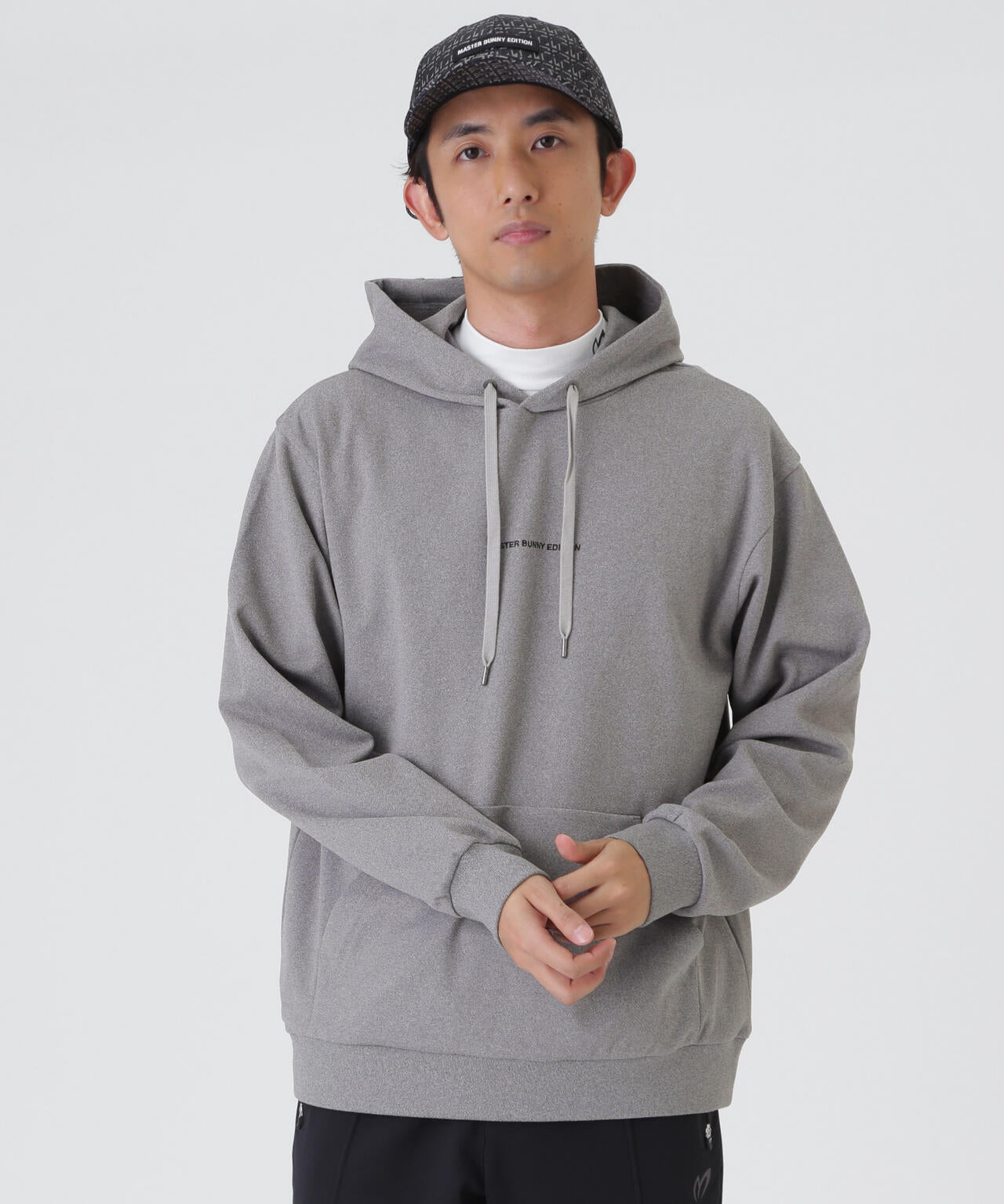 ウールライク接結ヘリンボンフーディプルオーバー (MENS) | MASTER