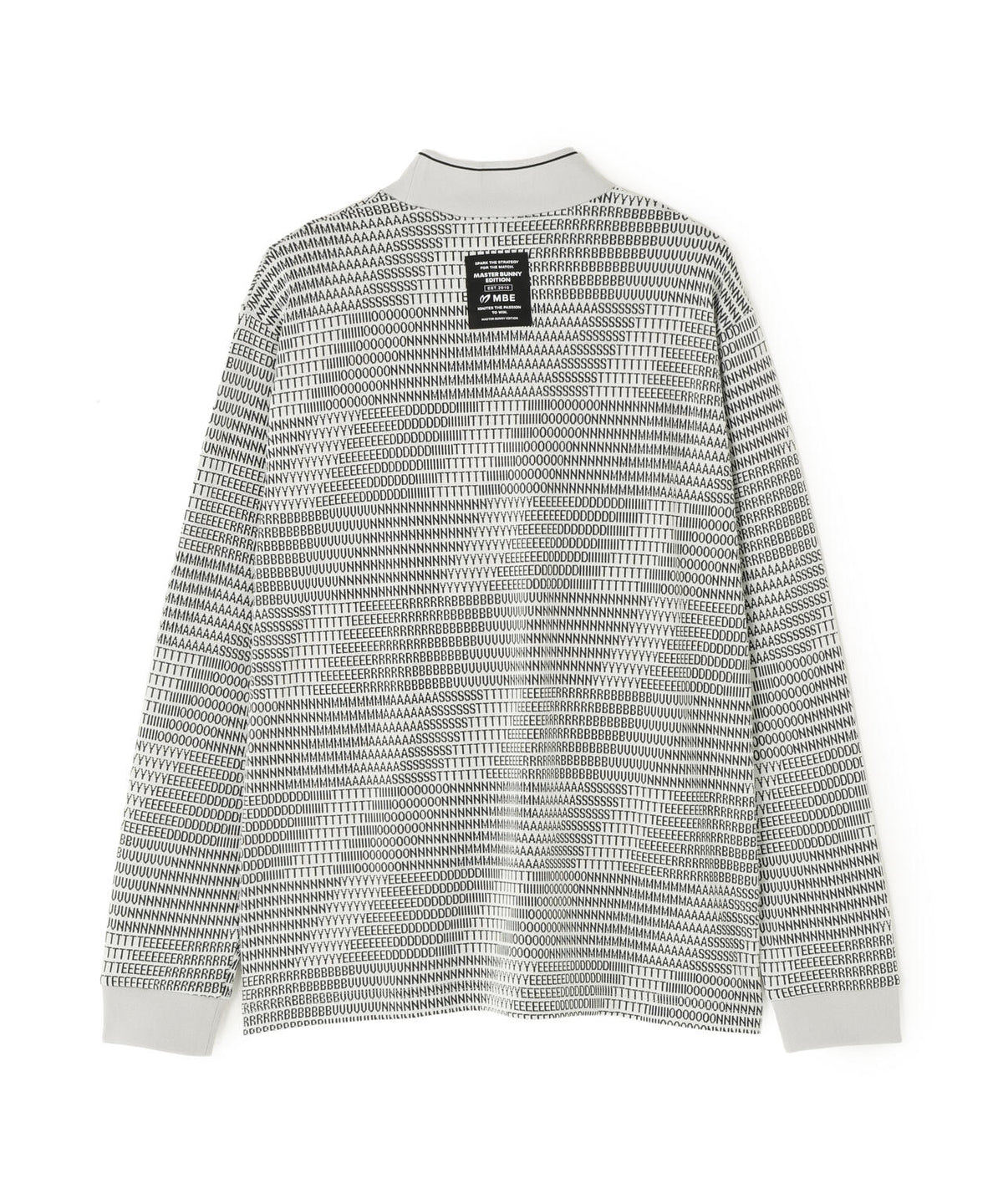ロゴジャガード長袖ハイネックカットソー (MENS)