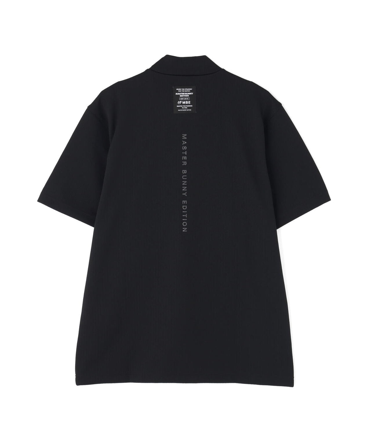 へリンボンストライプ半袖モックネックシャツ (MENS)