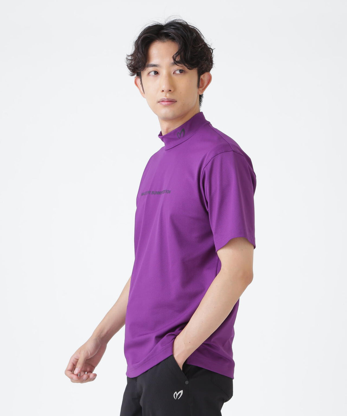 トリコットメッシュ半袖ハイネックカットソー (MENS)