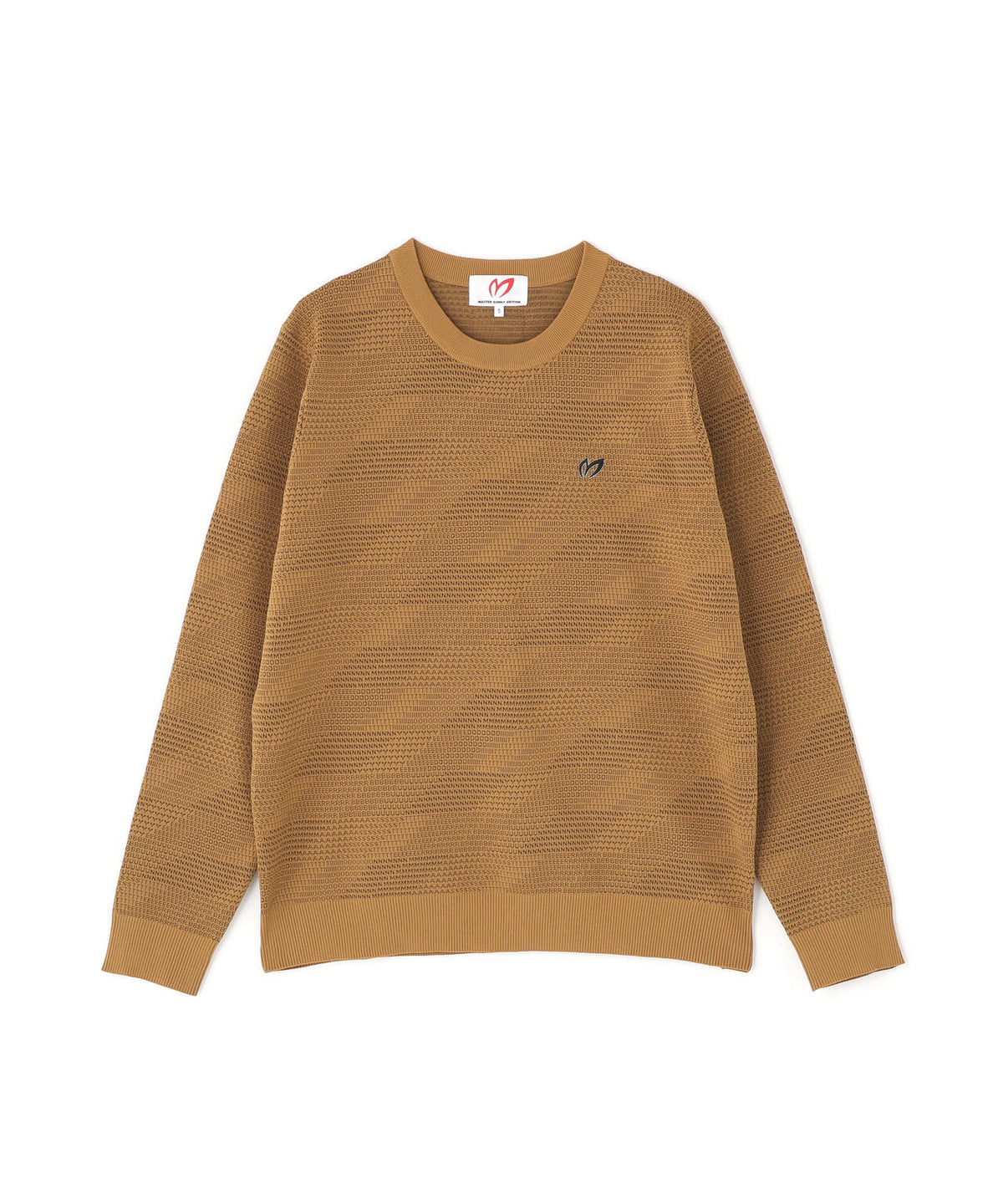 Wジャガードクルーネックニットプルオーバー (MENS)