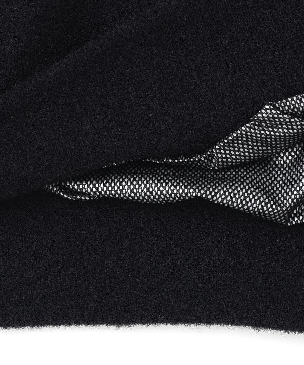 ナイロンフェザーニットクルーネックプルオーバー (MENS)